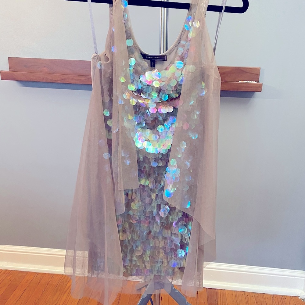 Bcbgmaxazria mermaid inspired tank dress